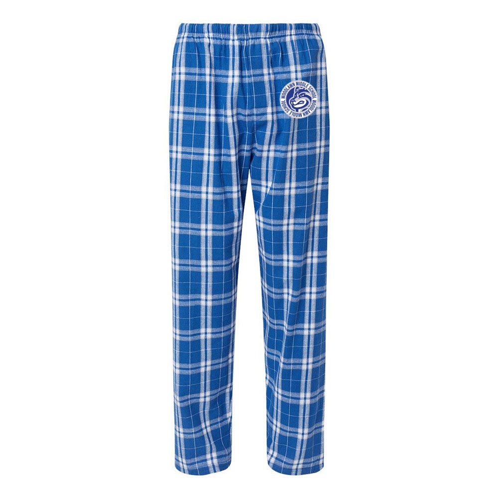 Woodlawn Badge ~ Flannel Pants ~ Woodlawn Middle School