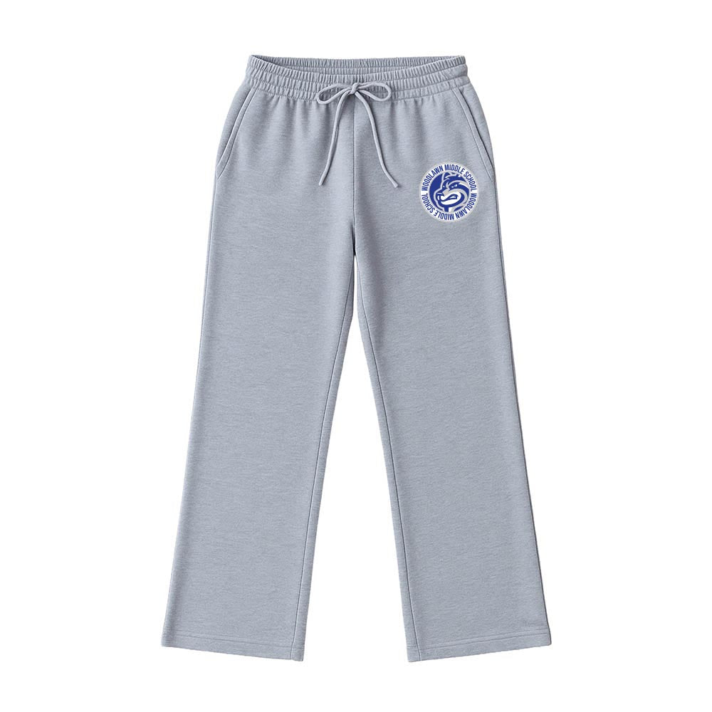 Woodlawn Badge ~ Ladies Fleece Wide Leg Pant ~ Woodlawn Middle School