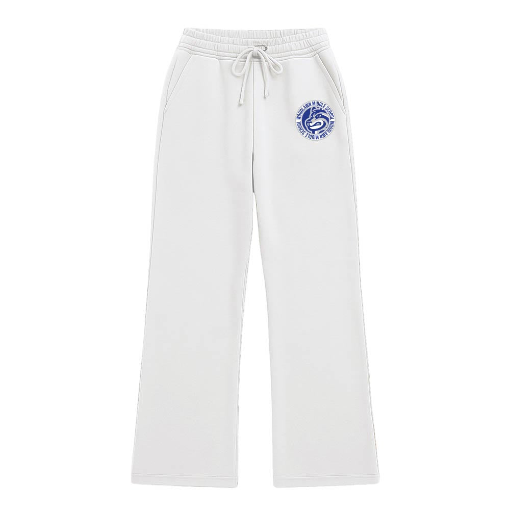 Woodlawn Badge ~ Ladies Fleece Wide Leg Pant ~ Woodlawn Middle School