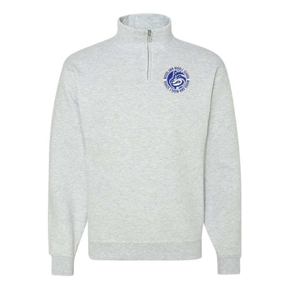 Woodlawn Badge ~ Quarter-Zip Sweatshirt ~ Woodlawn Middle School