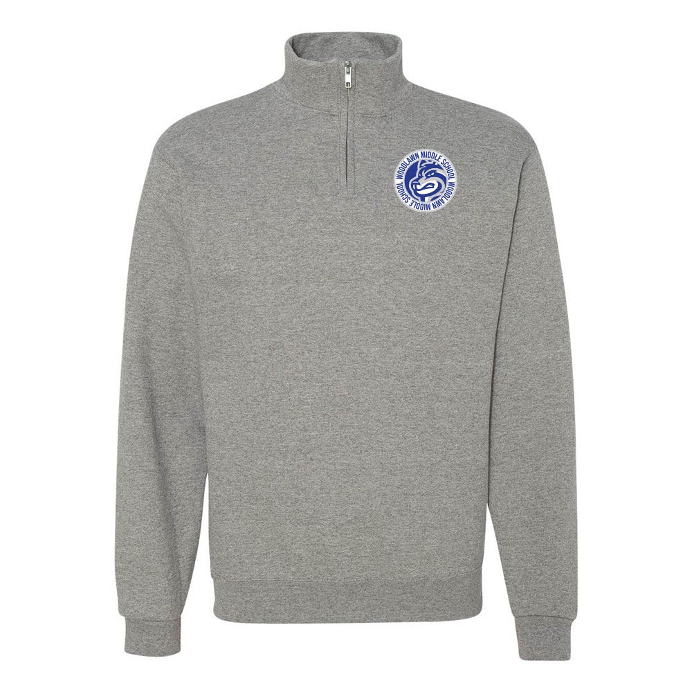 Woodlawn Badge ~ Quarter-Zip Sweatshirt ~ Woodlawn Middle School
