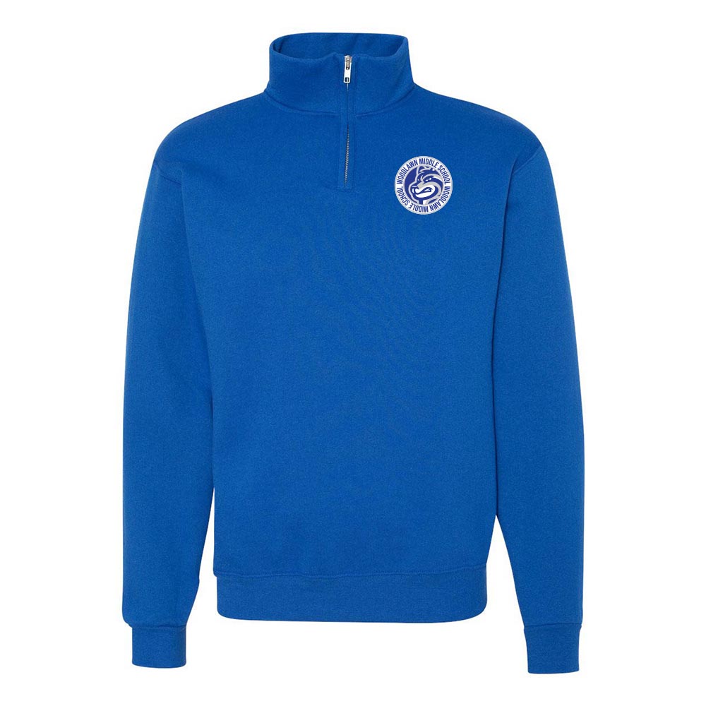 Woodlawn Badge ~ Quarter-Zip Sweatshirt ~ Woodlawn Middle School