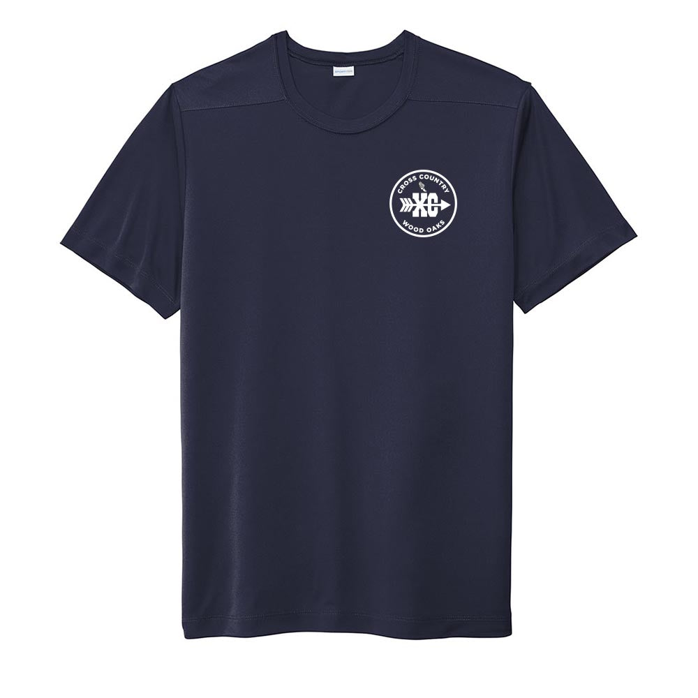 XC Badge ~ Performance Tee ~ Wood Oaks Junior High Athletics
