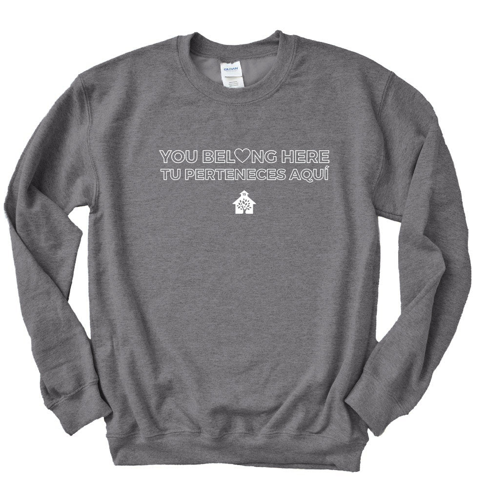 YOU BELONG HERE SWEATSHIRT ~ DISTRICT 15 ~ adult ~ classic unisex fit