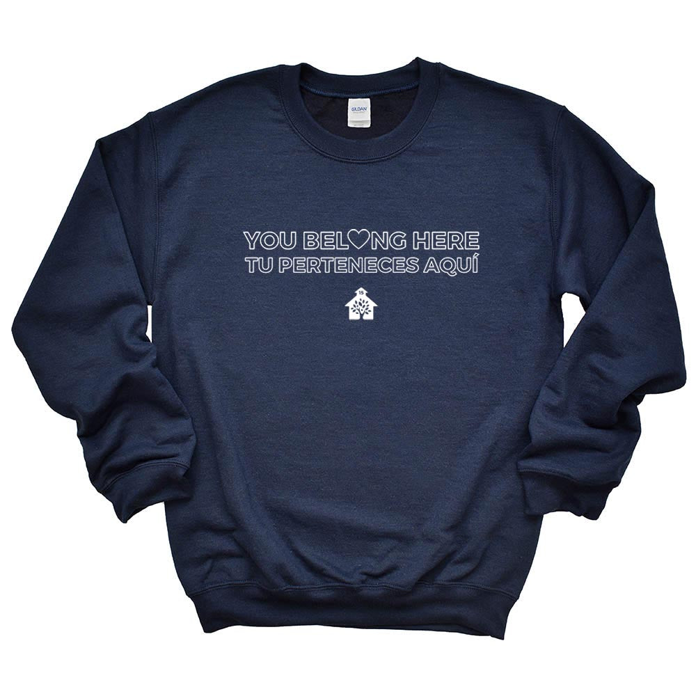 YOU BELONG HERE SWEATSHIRT ~ DISTRICT 15 ~ adult ~ classic unisex fit