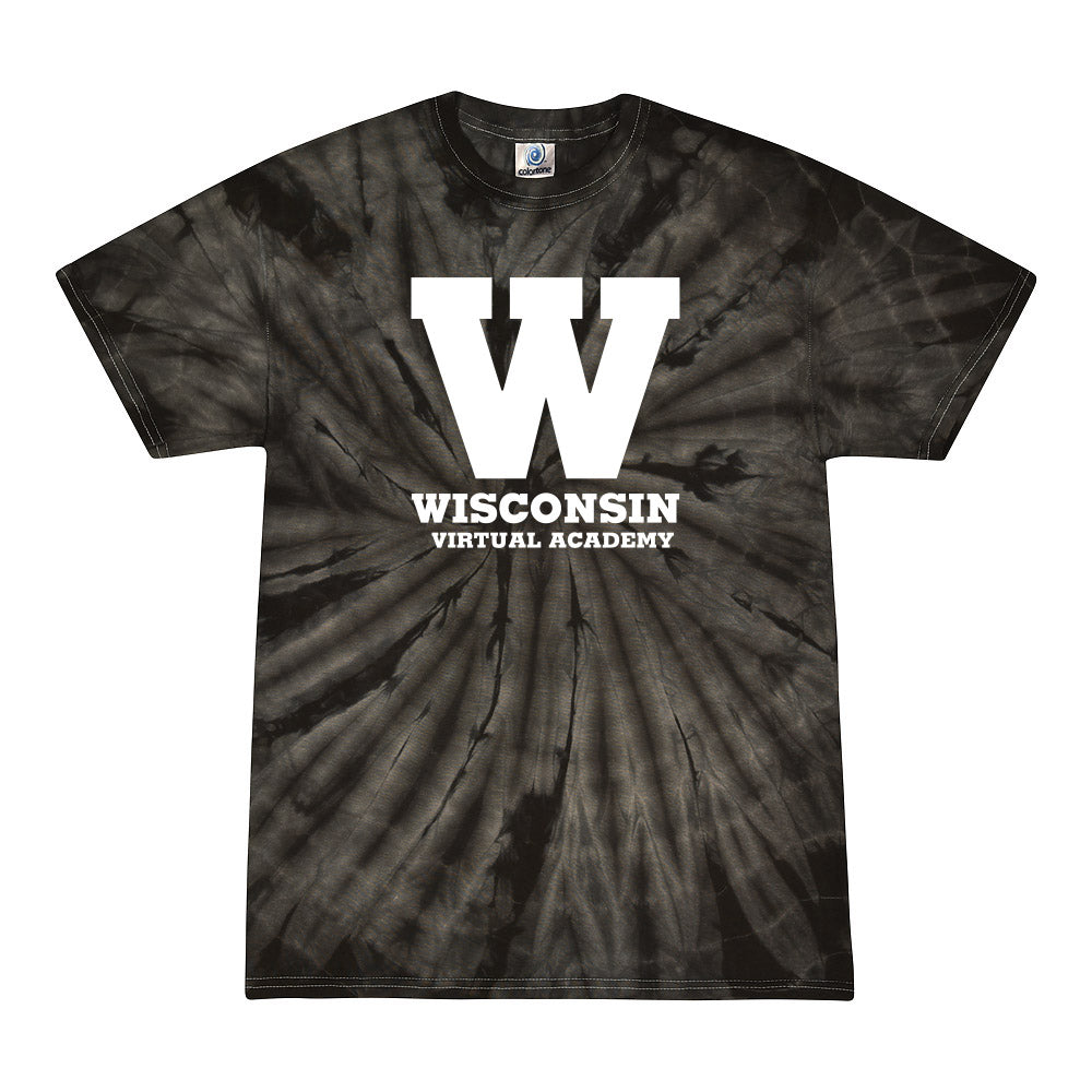 W - WISCONSIN VIRTUAL ACADEMY TIE DYE TEE ~ youth and adult ~ classic fit