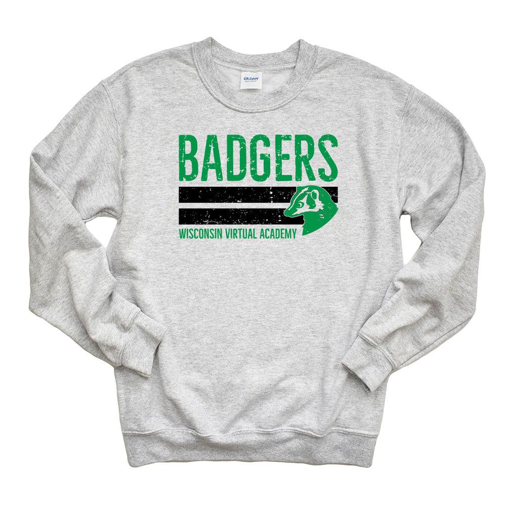 BADGER MASCOT SWEATSHIRT ~ youth and adult ~ classic unisex fit