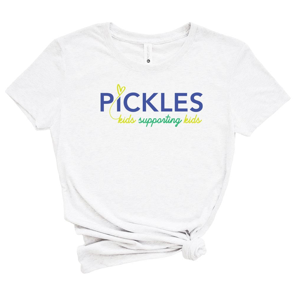 PICKLES LOGO and ACRONYM  women's jersey tee  slim fit - humanKIND