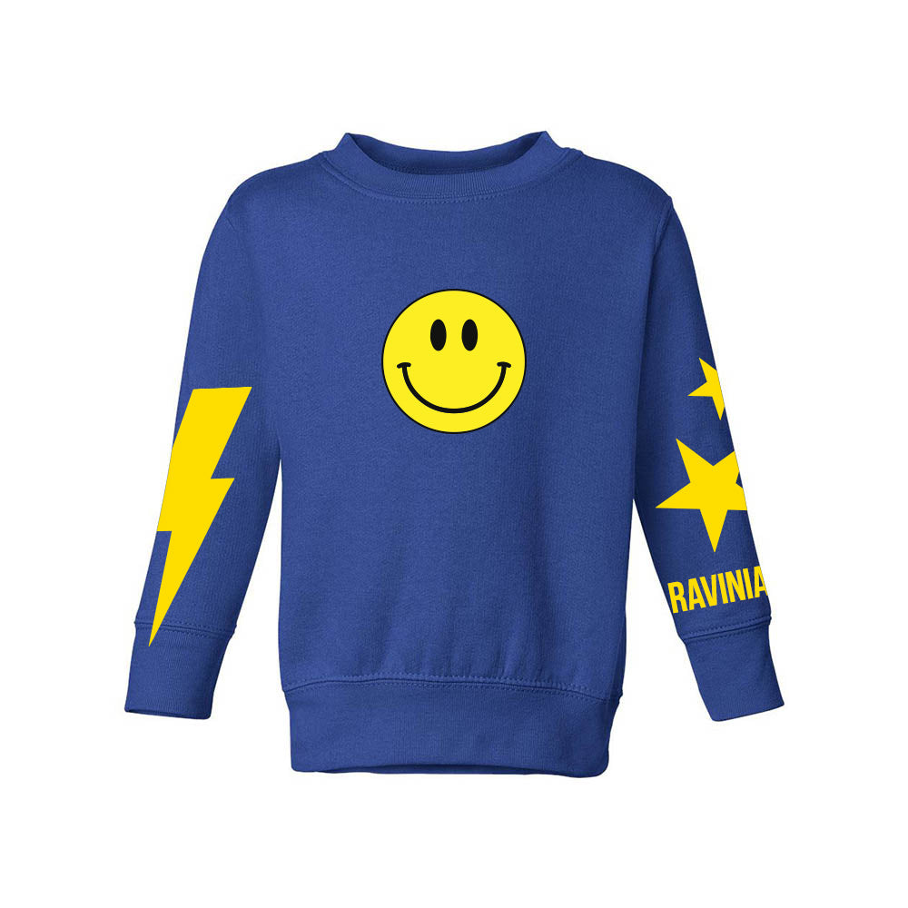 AMPED FOR SCHOOL CREWNECK SWEATSHIRT ~ RAVINIA NURSERY SCHOOL ~ toddler ~ classic fit