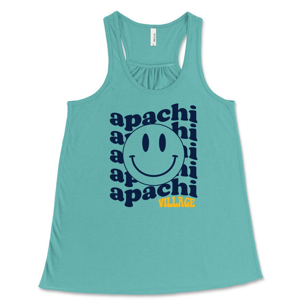 APACHI VILLAGE WAVY SMILEY FLOWY TANK ~ classic unisex fit