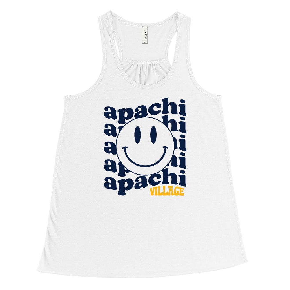 APACHI VILLAGE WAVY SMILEY FLOWY TANK ~ classic unisex fit