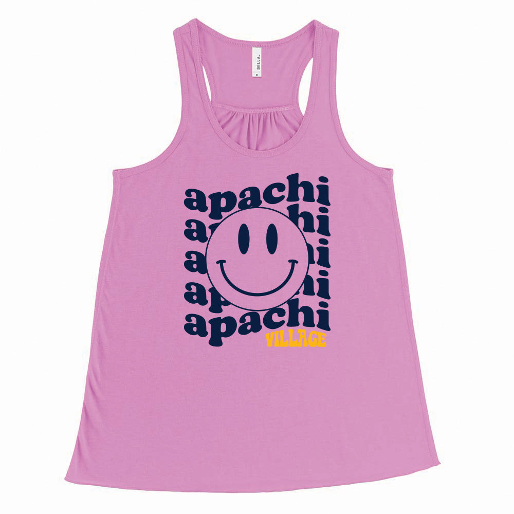 APACHI VILLAGE WAVY SMILEY FLOWY TANK ~ classic unisex fit