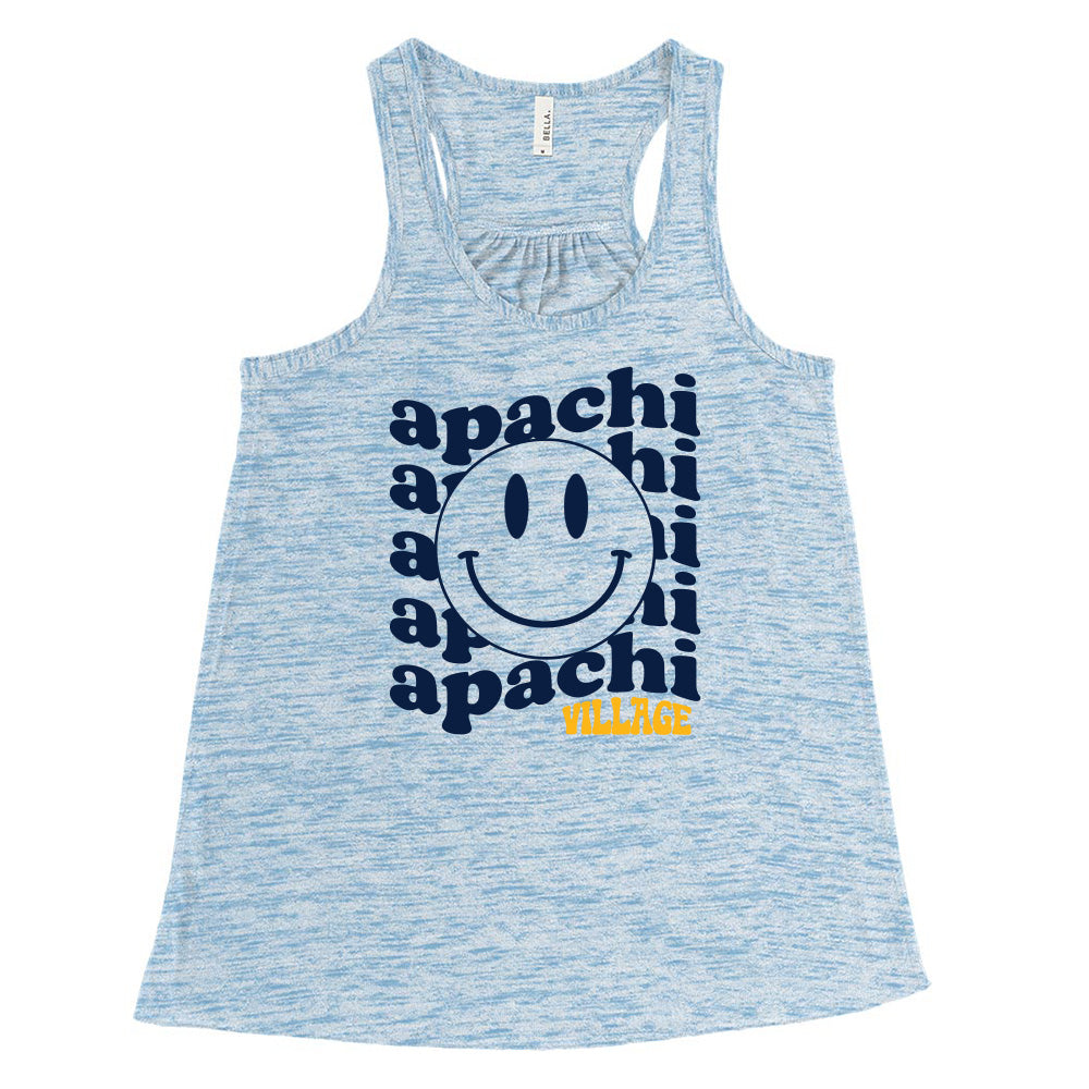 APACHI VILLAGE WAVY SMILEY FLOWY TANK ~ classic unisex fit