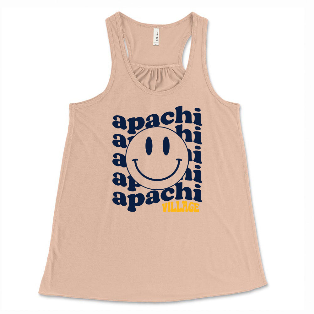 APACHI VILLAGE WAVY SMILEY FLOWY TANK ~ classic unisex fit