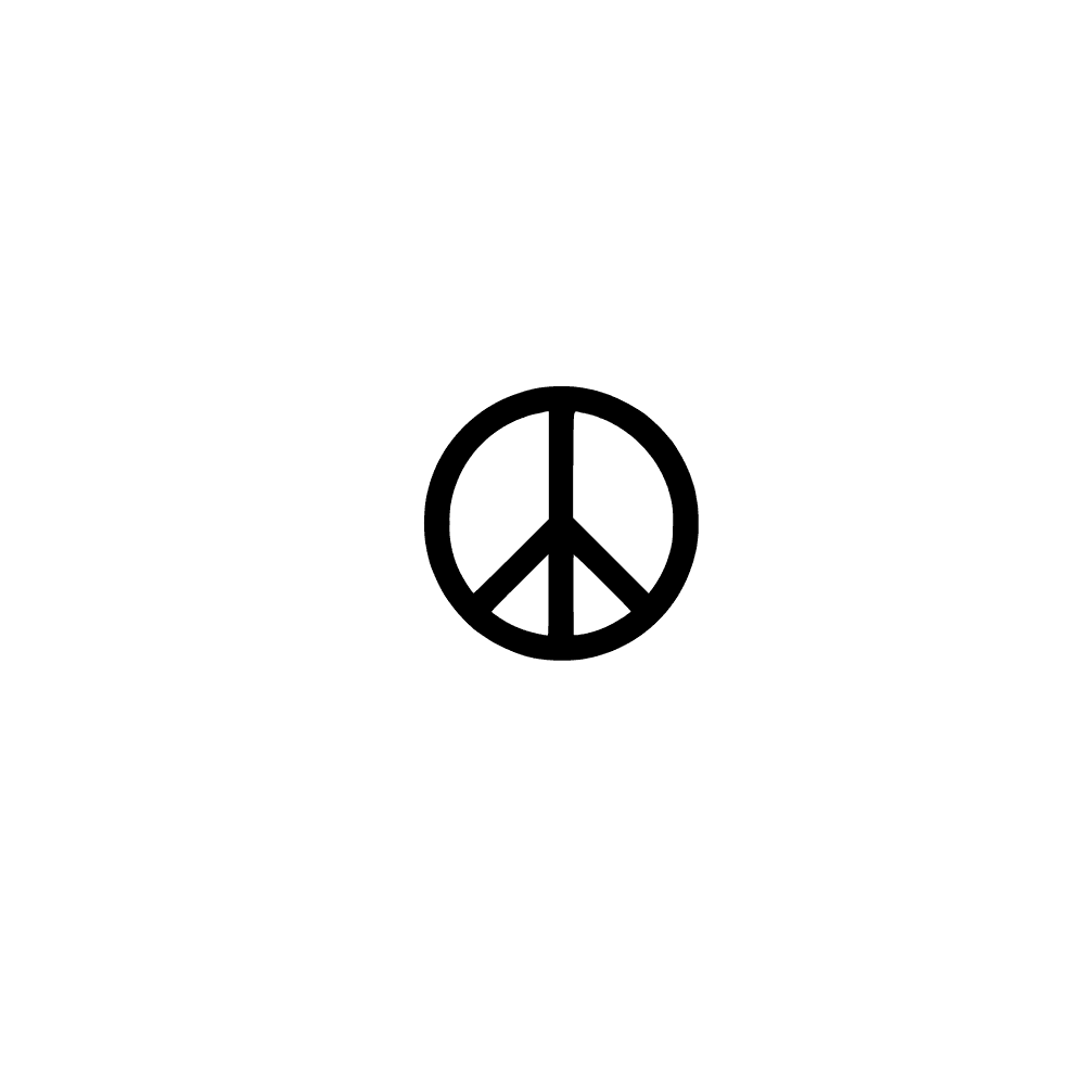 DESIGN: BLACK PEACE SIGN