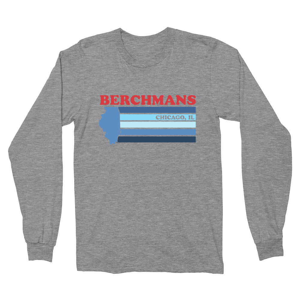 RETRO CHICAGO LONG SLEEVE TEE ~ ST. JOHN BERCHMANS ~ youth & adult ~ boxy fit