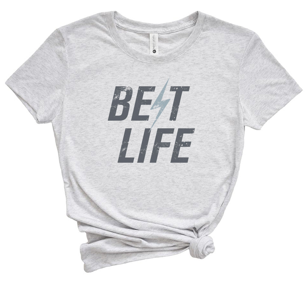 LIGHTNING BOLT BEST LIFE TRIBLEND TEE ~ BEST LIFE ~ youth, women's & unisex ~ classic fit