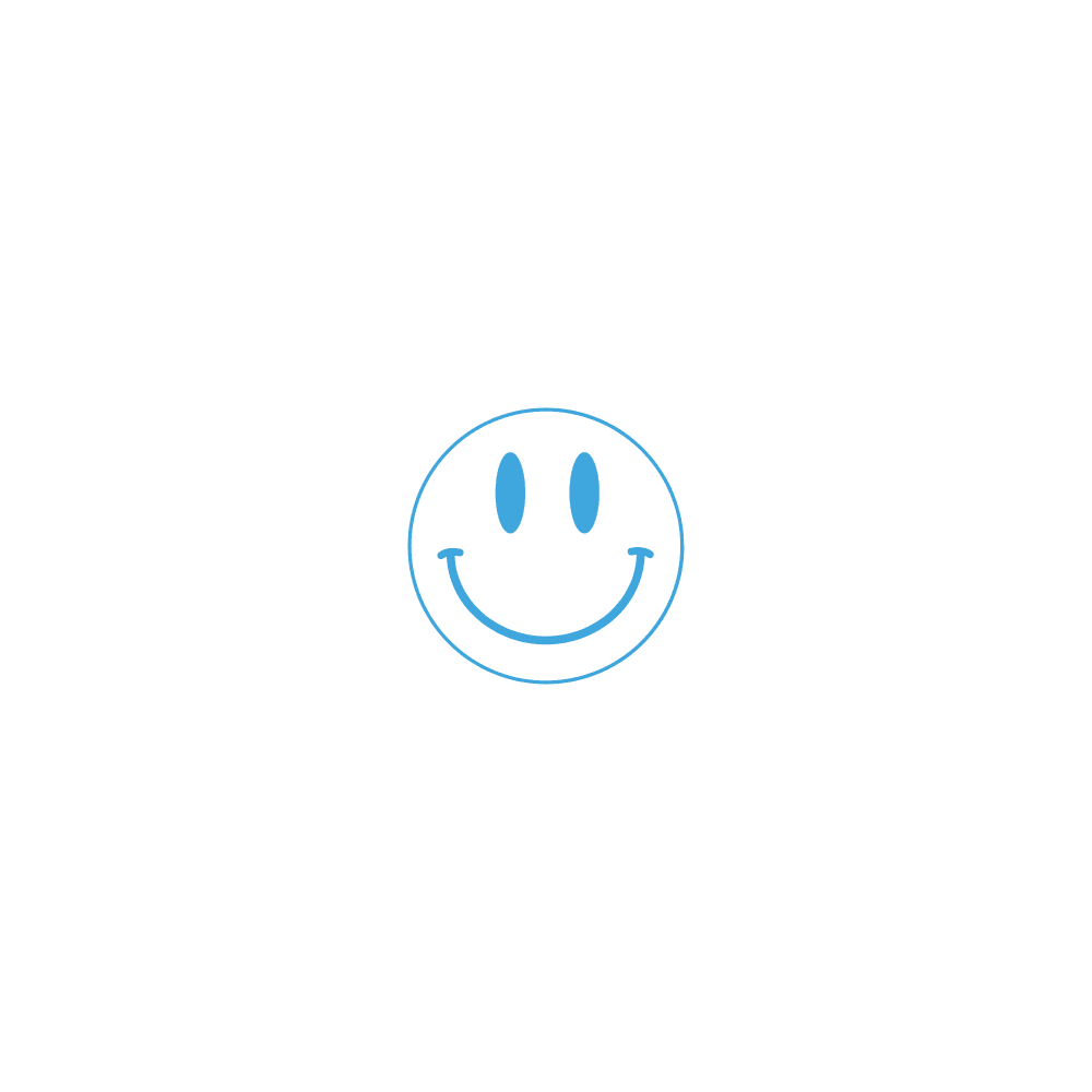 DESIGN: COLUMBIA BLUE SMILEY
