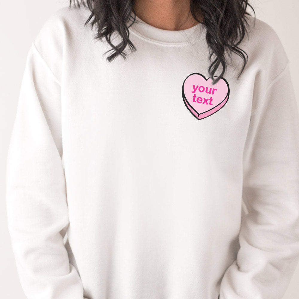 CREATE YOUR OWN CONVERSATION HEART <br>unisex sweatshirt - humanKIND