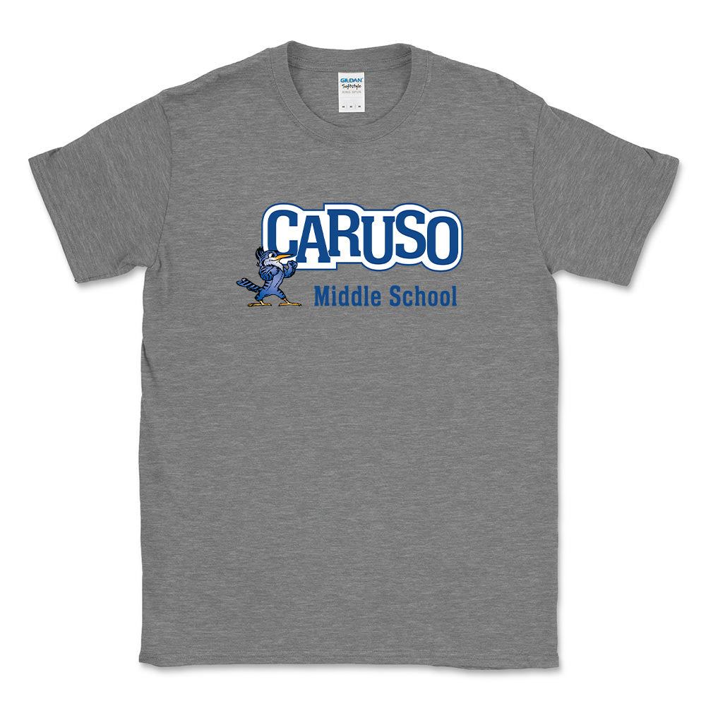 CARUSO MASCOT SOFTSTYLE TEE ~ CARUSO MIDDLE SCHOOL ~ youth & adult ~ classic fit