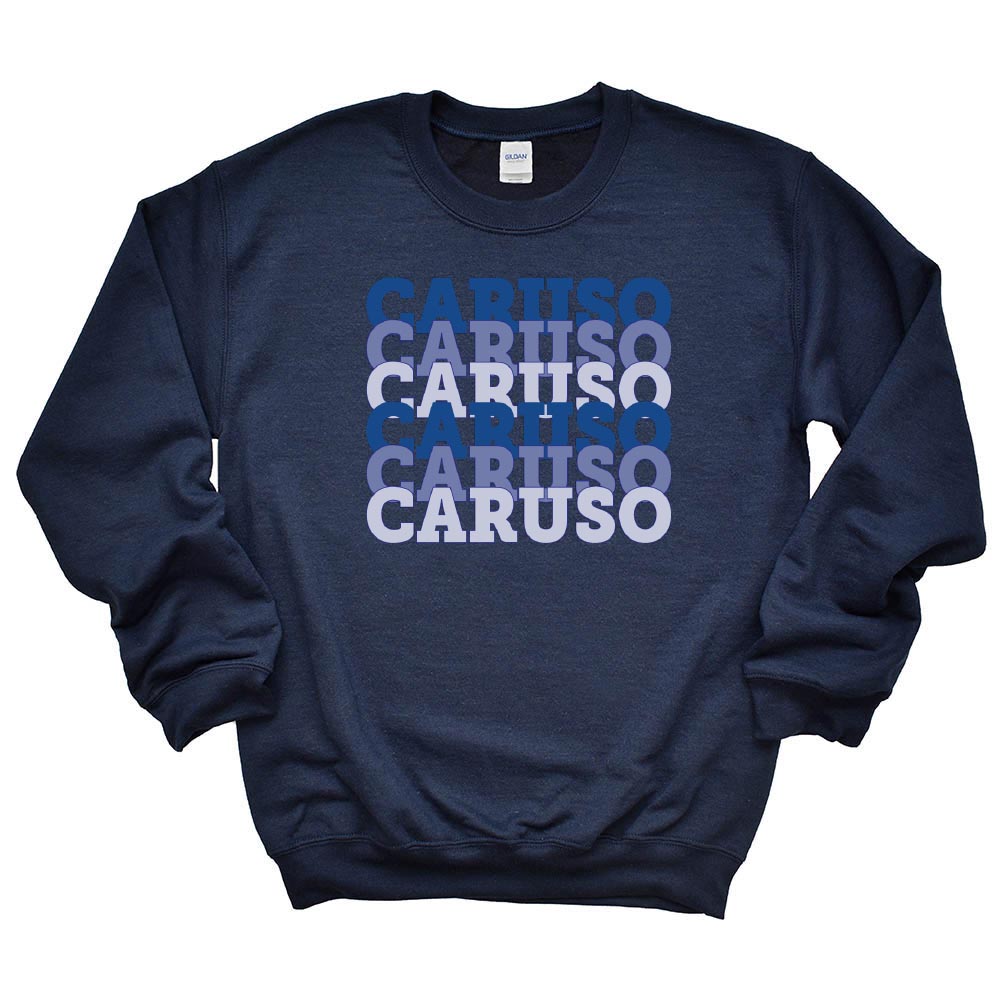 CARUSO REPEATER CREWNECK SWEATSHIRT ~ CARUSO MIDDLE SCHOOL ~ youth & adult ~ classic fit