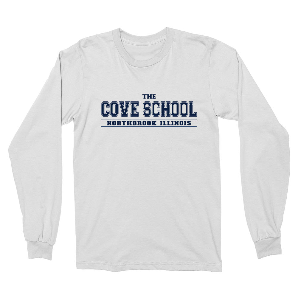 COLLEGIATE LONG SLEEVE TEE ~ COVE SCHOOL ~ youth & adult ~ boxy fit