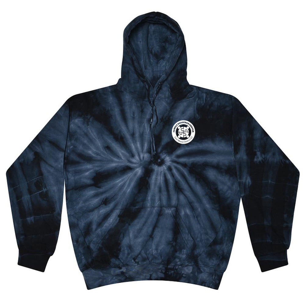 FAMILY RESOURCE CENTER TIE DYE HOODIE ~ adult ~ classic unisex fit