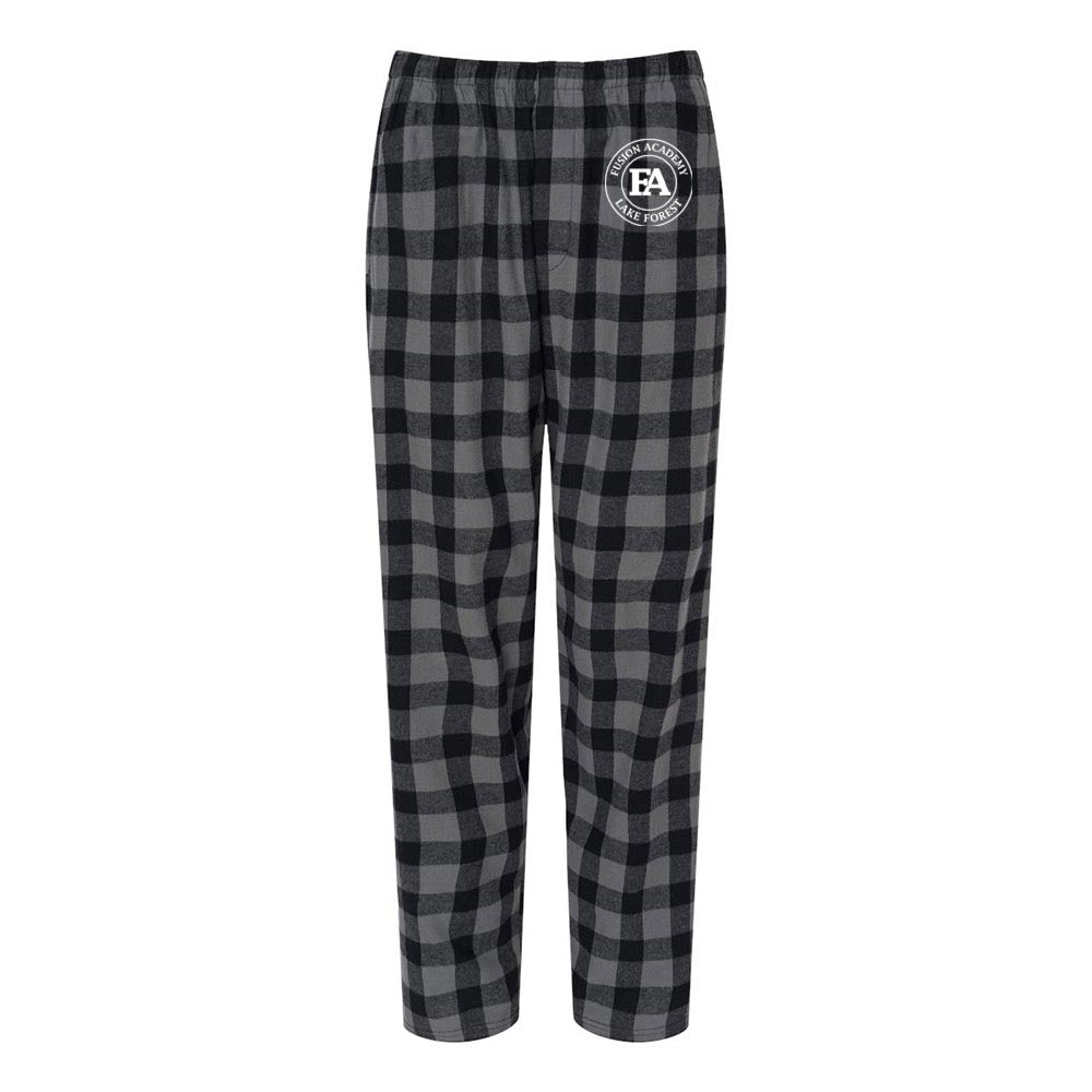 MEDALLION FLANNEL PANTS ~  FUSION ACADEMY LAKE FOREST ~ juniors and adult ~  classic fit