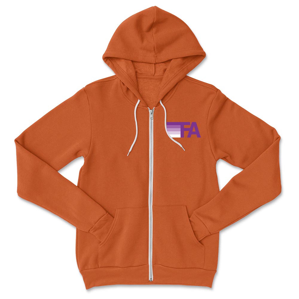 FA NATION ZIP HOODIE ~ FUSION ACADEMY ~ youth & adult ~ classic fit