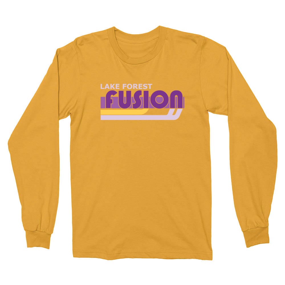 RETRO UNISEX COTTON LONG SLEEVE TEE ~ FUSION ACADEMY LAKE FOREST ~ classic fit