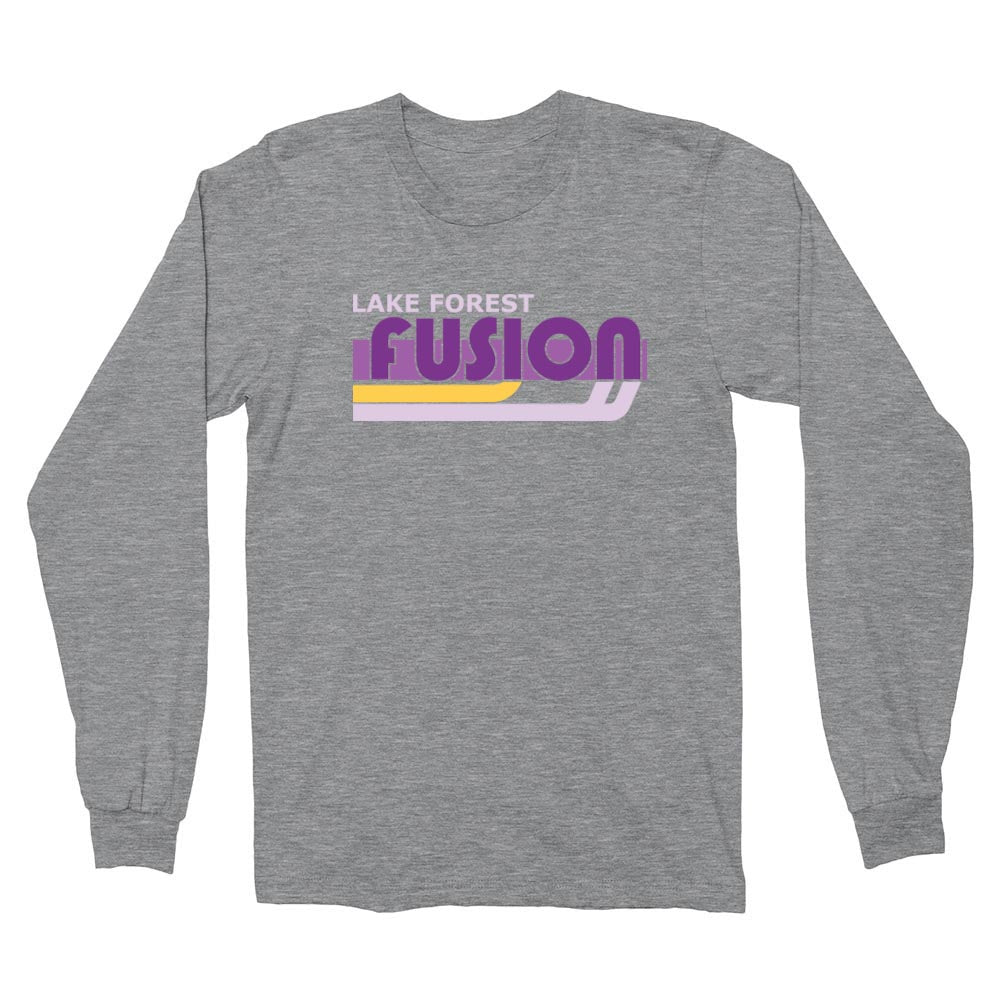 RETRO UNISEX COTTON LONG SLEEVE TEE ~ FUSION ACADEMY LAKE FOREST ~ classic fit