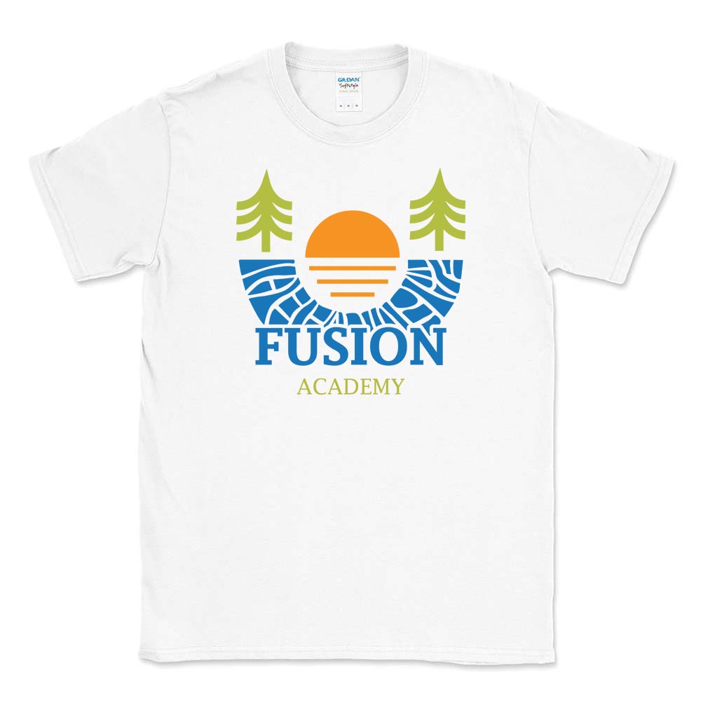 SUNSET UNISEX COTTON SOFTSTYLE TEE ~ FUSION ACADEMY ~ classic fit