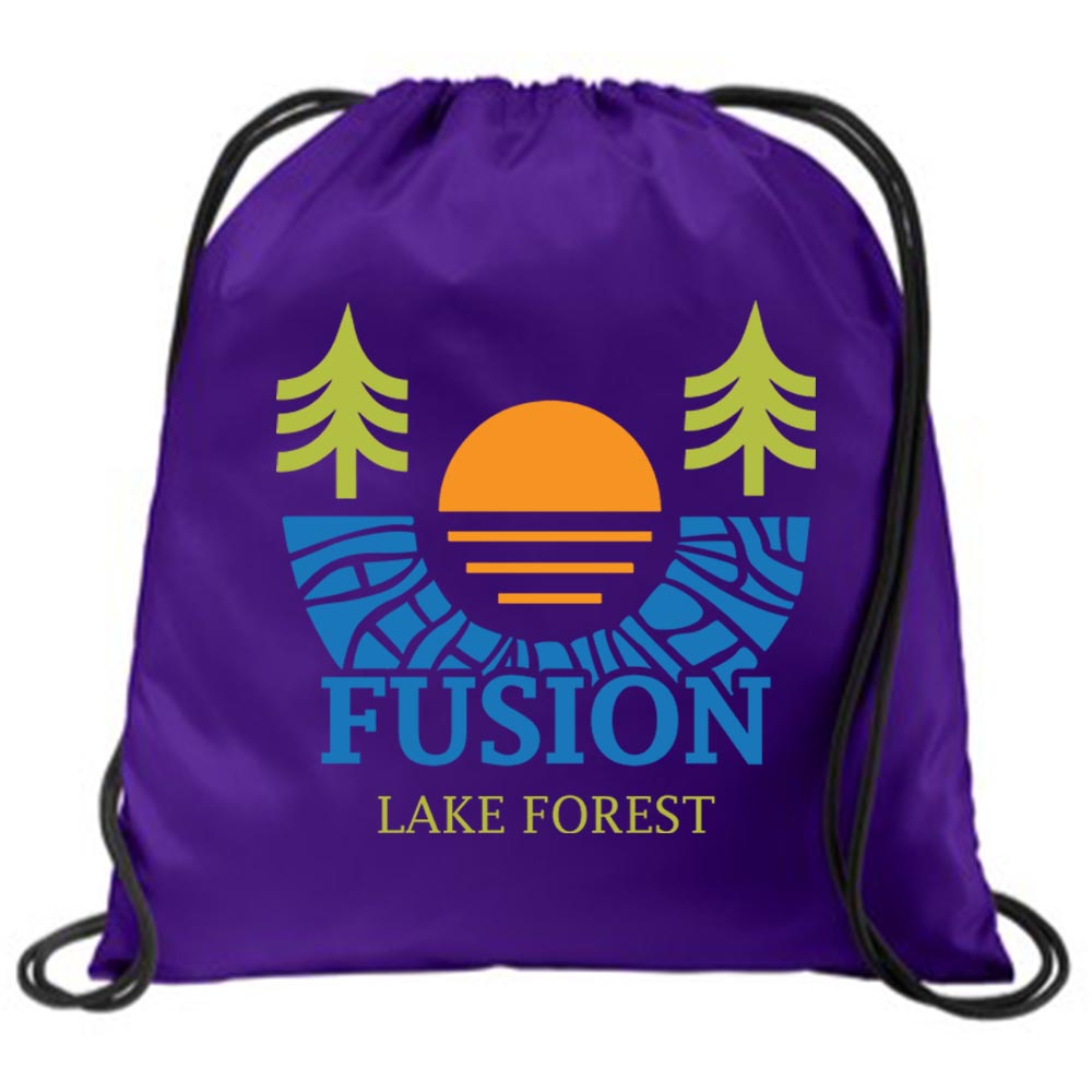 SUNSET DRAWSTRING BACKPACK ~ FUSION ACADEMY LAKE FOREST