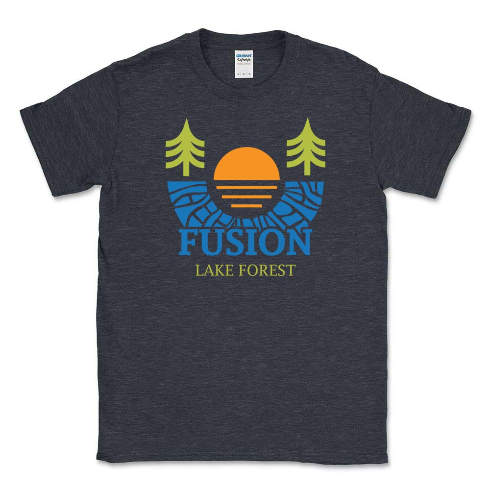 SUNSET UNISEX COTTON SOFTSTYLE TEE ~ FUSION ACADEMY LAKE FOREST ~ classic fit