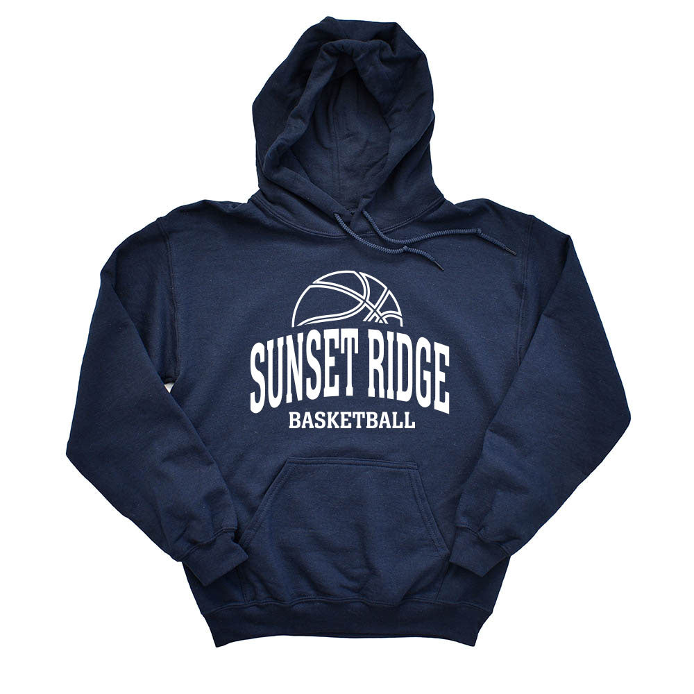 SUNSET RIDGE BASKETBALL HOODIE ~  youth and adult ~ classic unisex fit