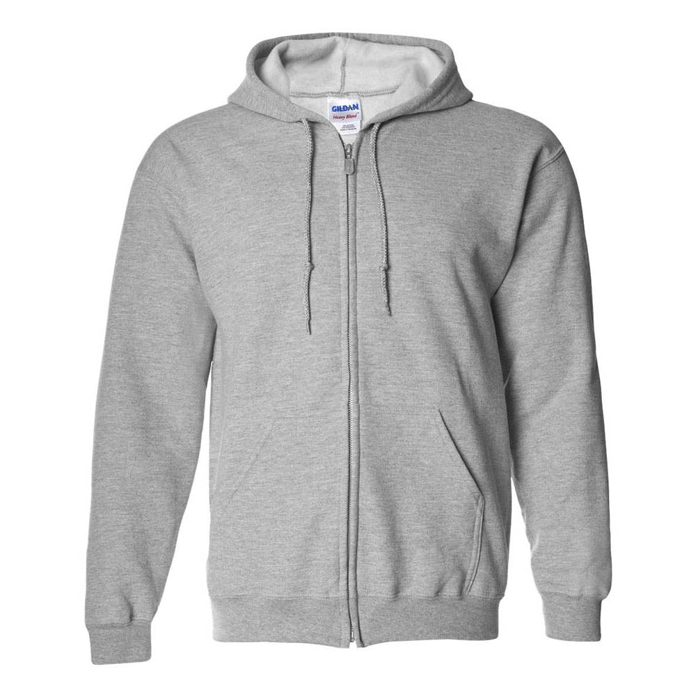Custom New Trier High School Spirit Wear unisex zip hoodie classic fit sport grey