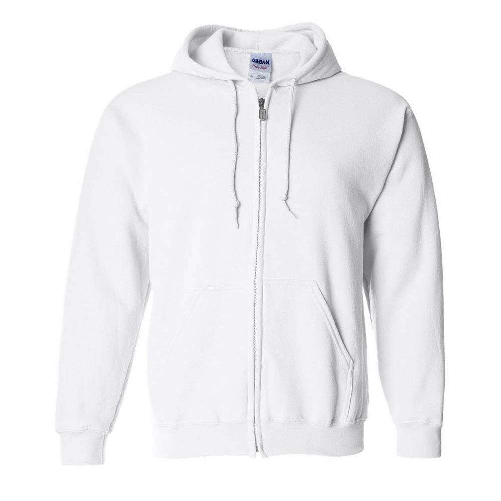 Custom New Trier High School Spirit Wear unisex zip hoodie classic fit white