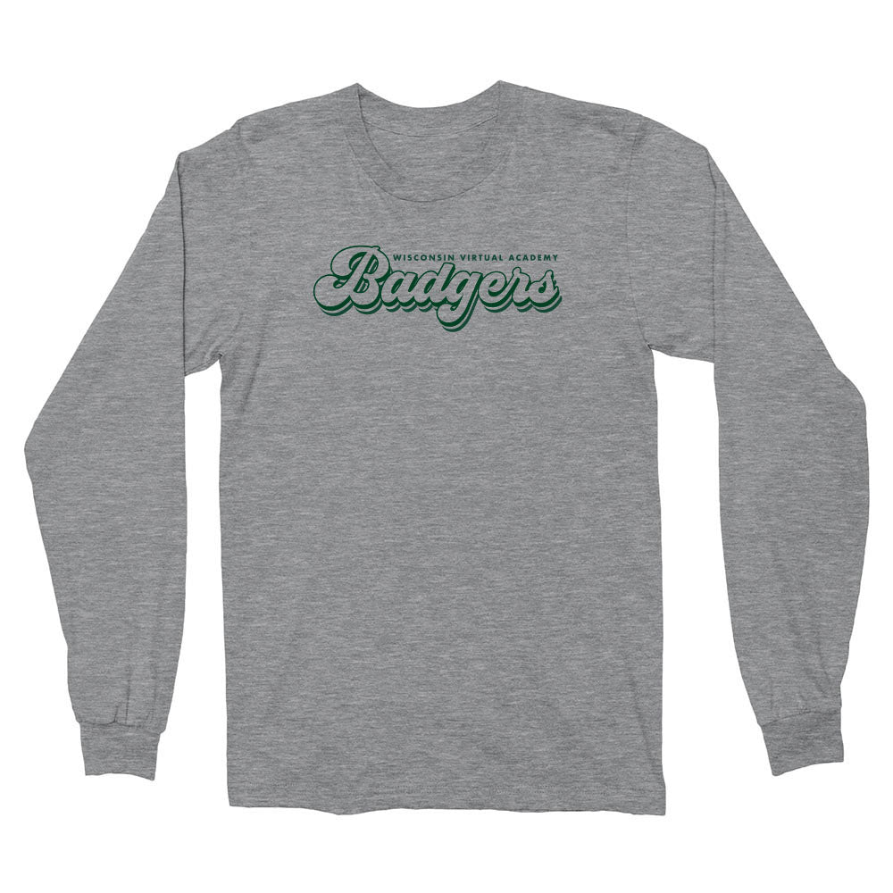 BADGERS GROOVY LONG SLEEVE TEE ~ youth and adult ~ boxy fit