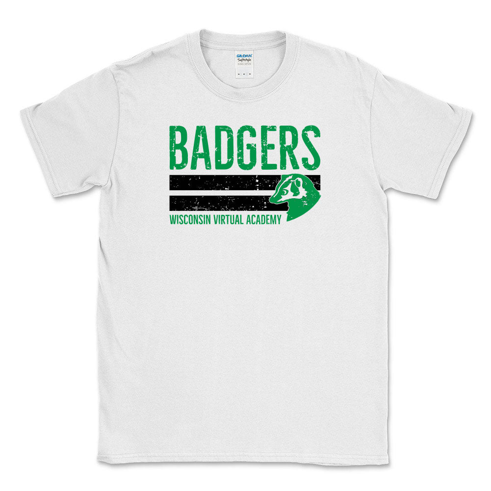 WISCONSIN VIRTUAL ACADEMY BADGERS TEE youth and adult classic unisex fit