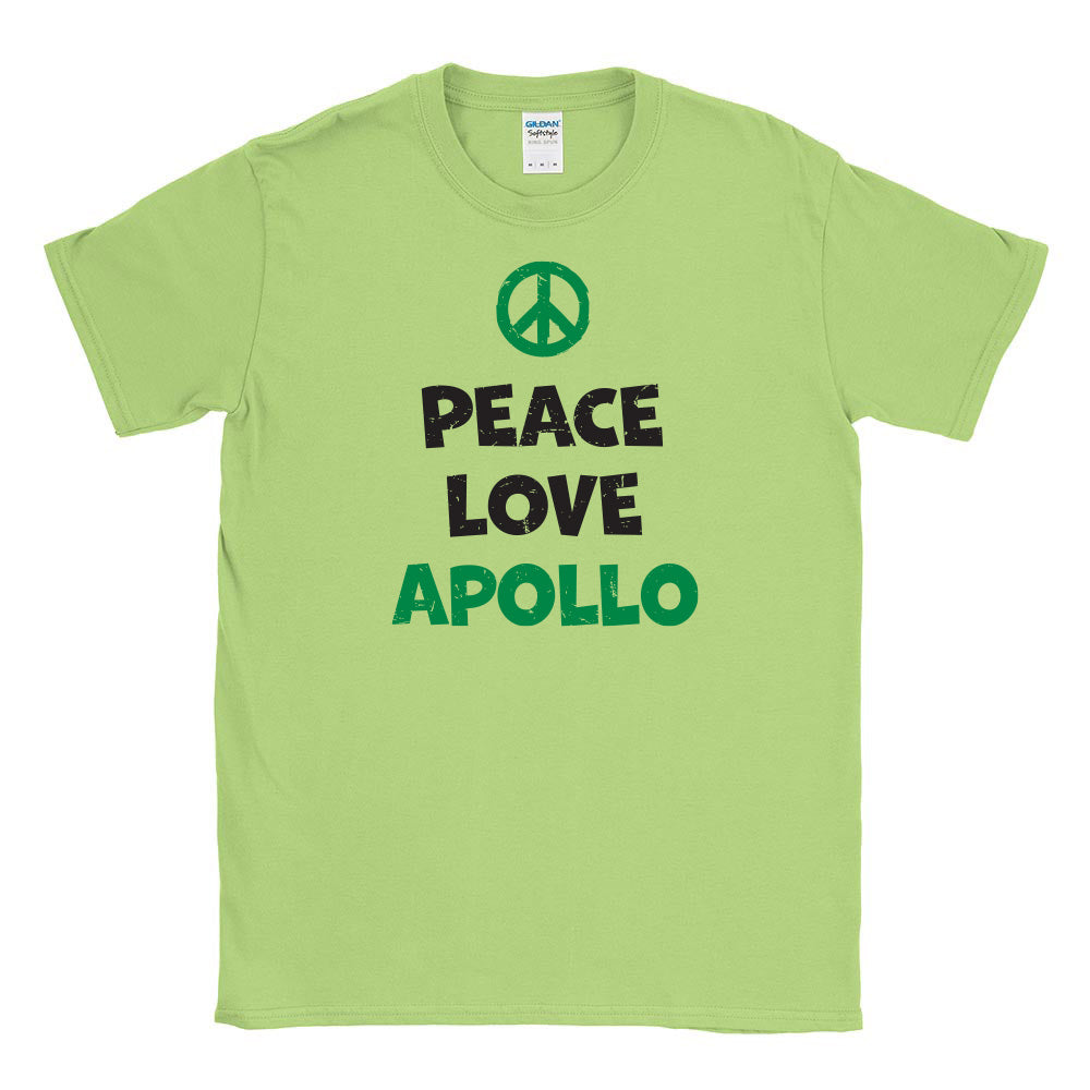 PEACE LOVE UNISEX COTTON SOFTSTYLE TEE ~ APOLLO ELEMENTARY ~ youth & adult ~ classic fit