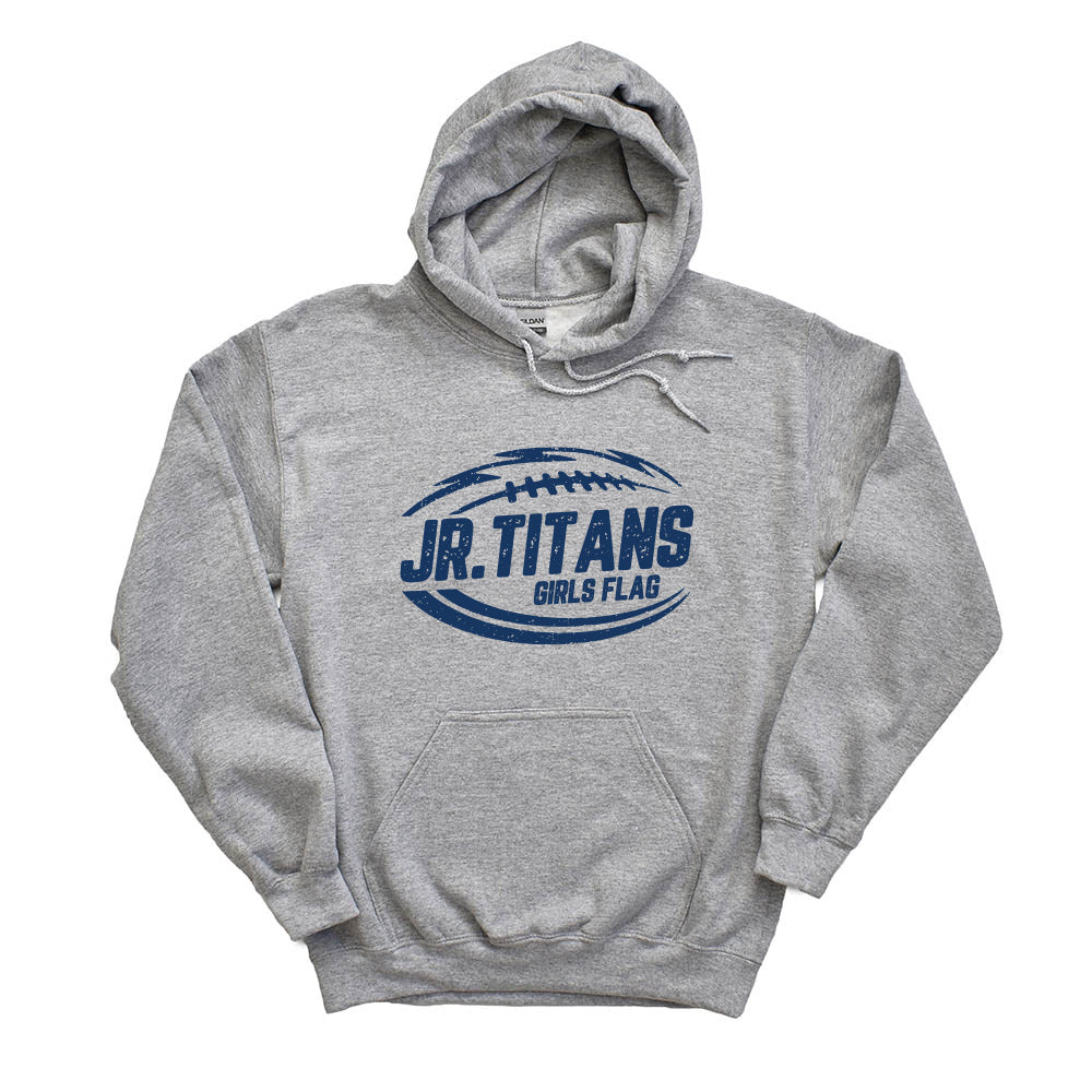 JR. TITANS GIRLS FLAG HOODIE ~ JR. TITANS FOOTBALL ~ youth & adult ~ classic fit