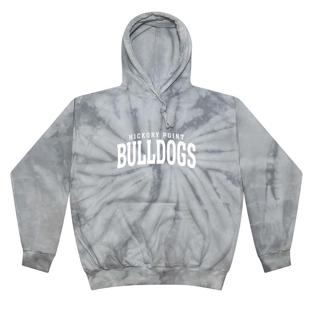 BULLDOGS TIE DYE HOODIE ~ youth and adult ~ classic unisex fit