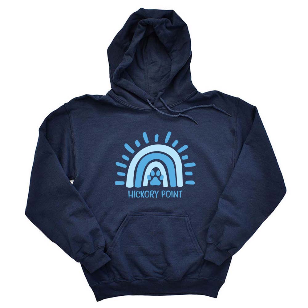 RAINBOW HOODIE ~ HICKORY POINT ELEMENTARY SCHOOL ! classic unisex fit