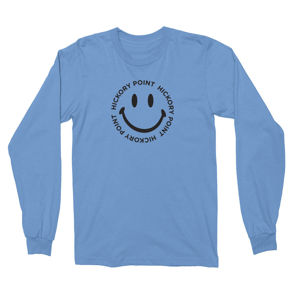 HICKORY POINT SMILEY LONG SLEEVE TEE  ~  youth and adult  ~ boxy fit