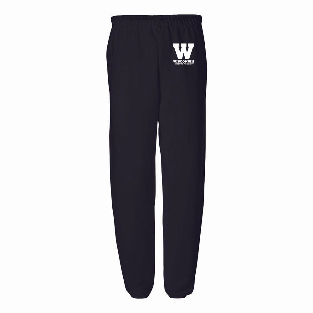 W SWEATPANTS ~ WISCONSIN VIRTUAL ACADEMY ~ youth and adult ~ classic fit