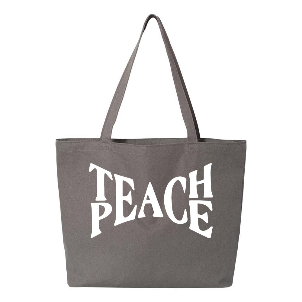 TEACH PEACE - TEACHER APPRECIATION<br />premium canvas tote