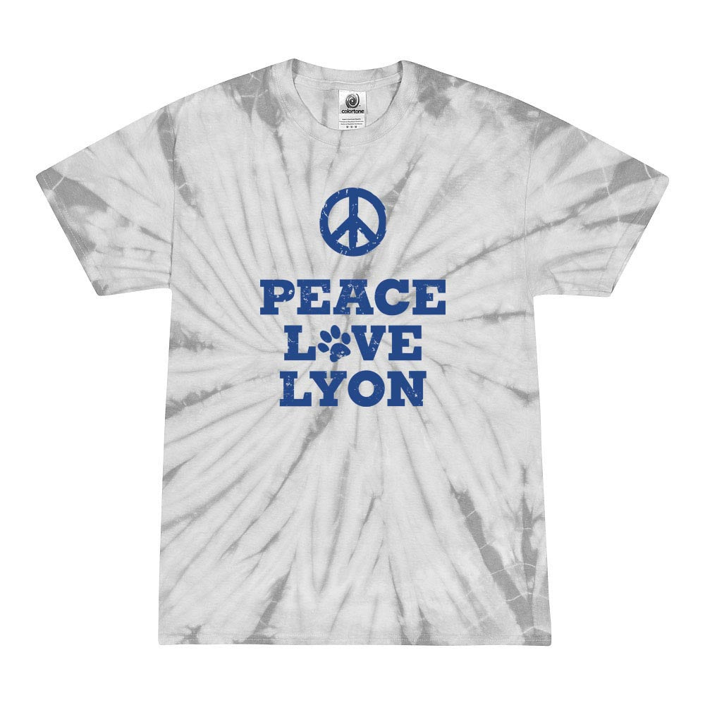 PEACE LOVE TIE DYE TEE ~ LYON ELEMENTARY SCHOOL ~ youth & adult ~ classic unisex fit