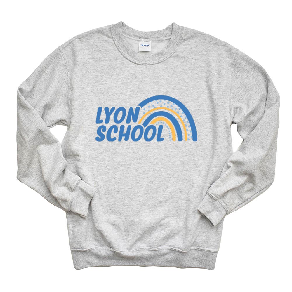 RAINBOW SWEATSHIRT ~ LYON ELEMENTARY SCHOOL ~ youth & adult ~ classic unisex fit