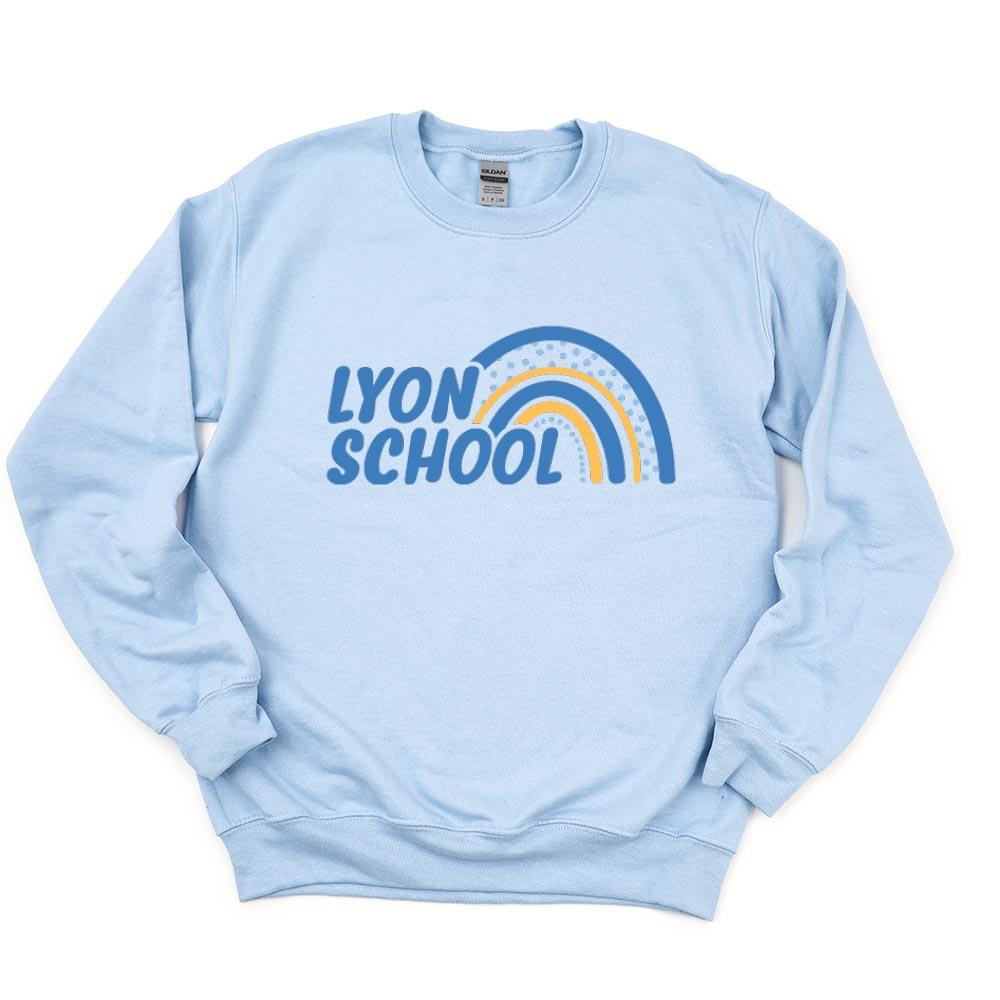 RAINBOW SWEATSHIRT ~ LYON ELEMENTARY SCHOOL ~ youth & adult ~ classic unisex fit