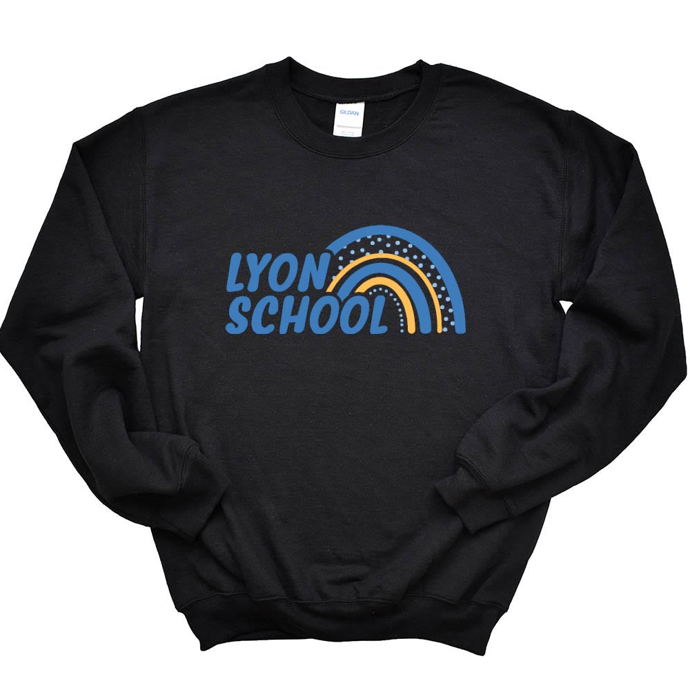 RAINBOW SWEATSHIRT ~ LYON ELEMENTARY SCHOOL ~ youth & adult ~ classic unisex fit